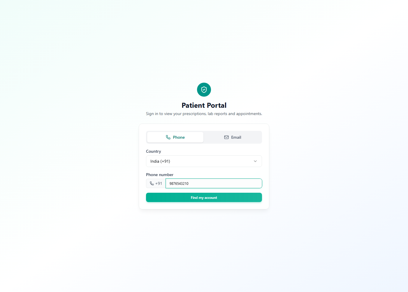 Phone login
